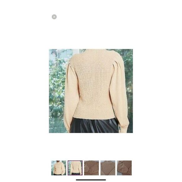 Prologue mock neck puff sleeve sweater size M - Picture 2 of 7